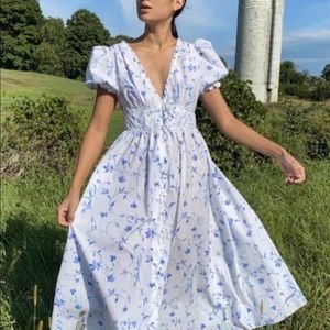 Hill House Home Sabrina Nap Dress in Blue Floral